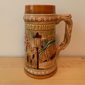 Vintage San Francisco Cable Car Beer Stein